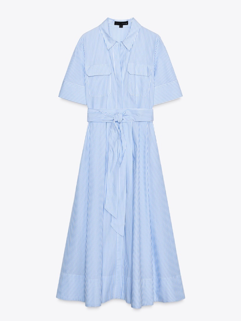 NWT ZARA ZW COLLECTION POPLIN SHIRT DRESS Striped | 2640/596/104 - Medium